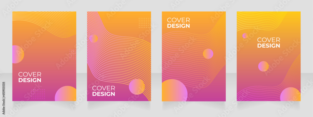 Creative design solutions blank brochure layout design. Vertical poster template set with empty copy space for text. Premade corporate reports collection. Editable flyer paper pages