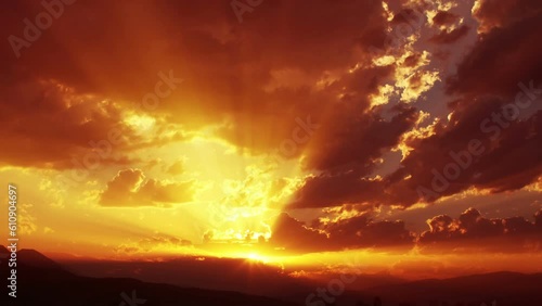 sunset sun ray time lapse