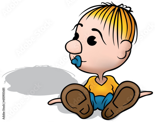 Little Baby Boy with a Paci...