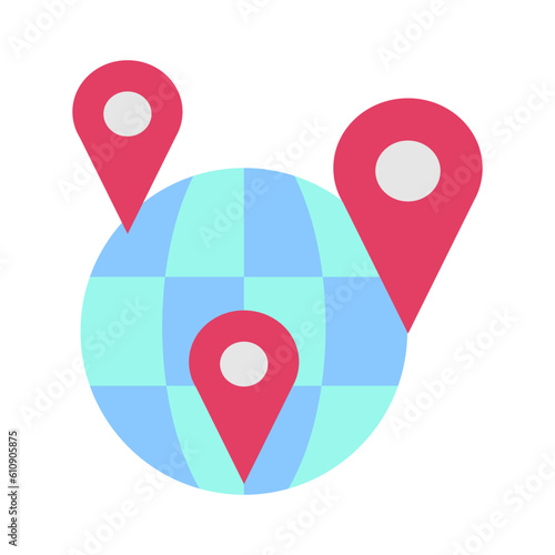 International flat icon for marketing, multinational, cross-cultural, global, foreign, transnational logo