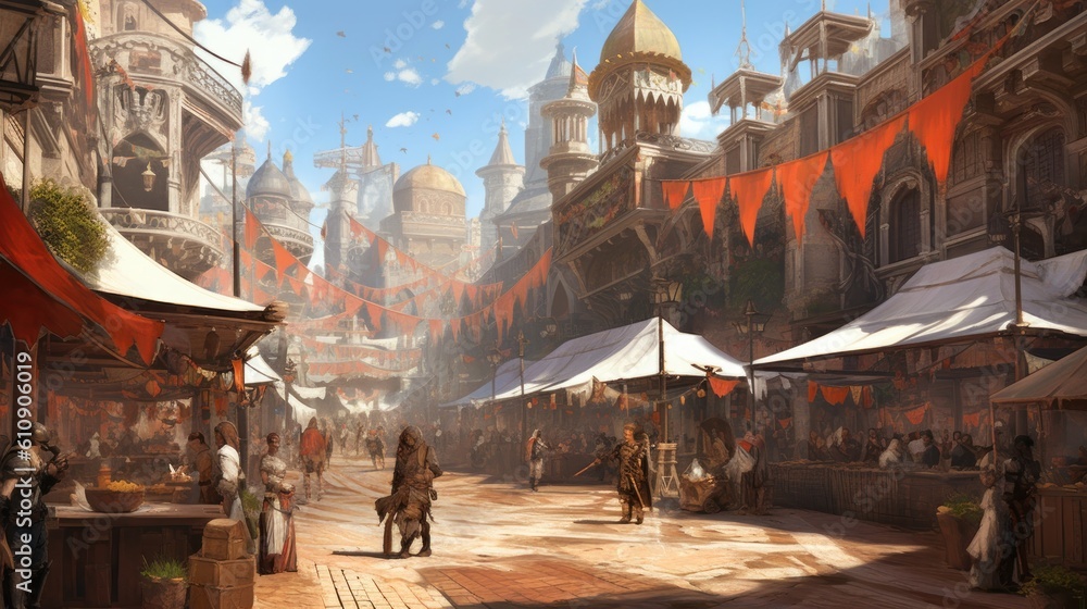 Fototapeta premium Beautiful Game Environment Art