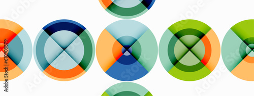 Circle trendy minimal geometric abstract background. Vector Illustration For Wallpaper, Banner, Background, Card, Book Illustration, landing page