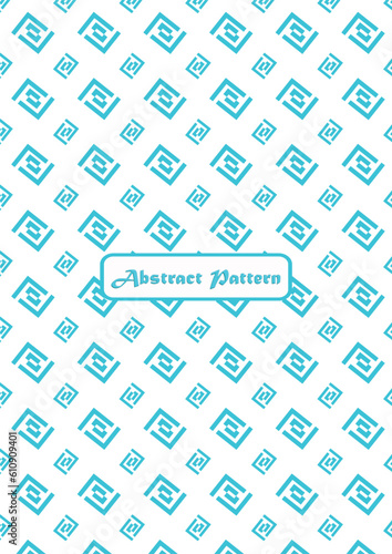 Geomagnetic shape fabric pattern with cyan color ready to print