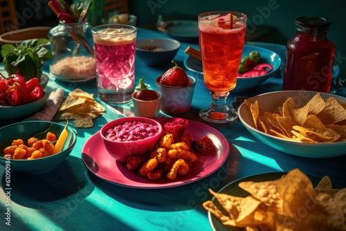 table setting for a party, generative ai