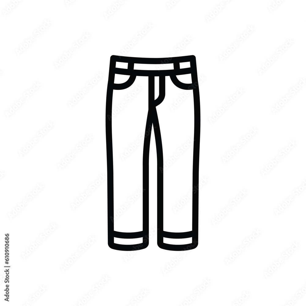 Black line icon for jean Black line icon for jean