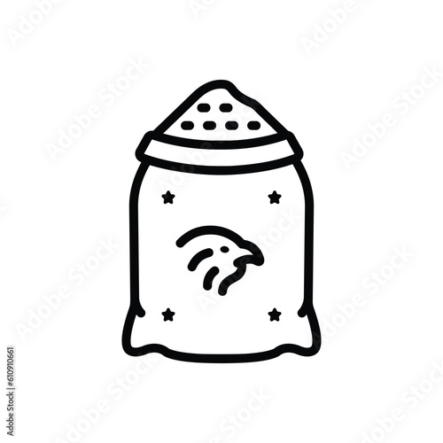 Black line icon for feeds 