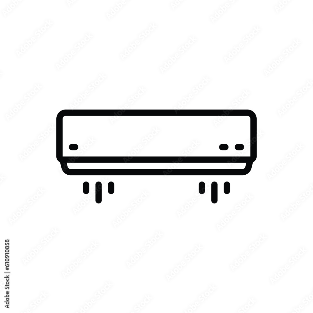 Black line icon for ac electrical Black line icon for ac electrical