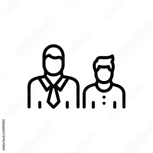 Black line icon for younger 