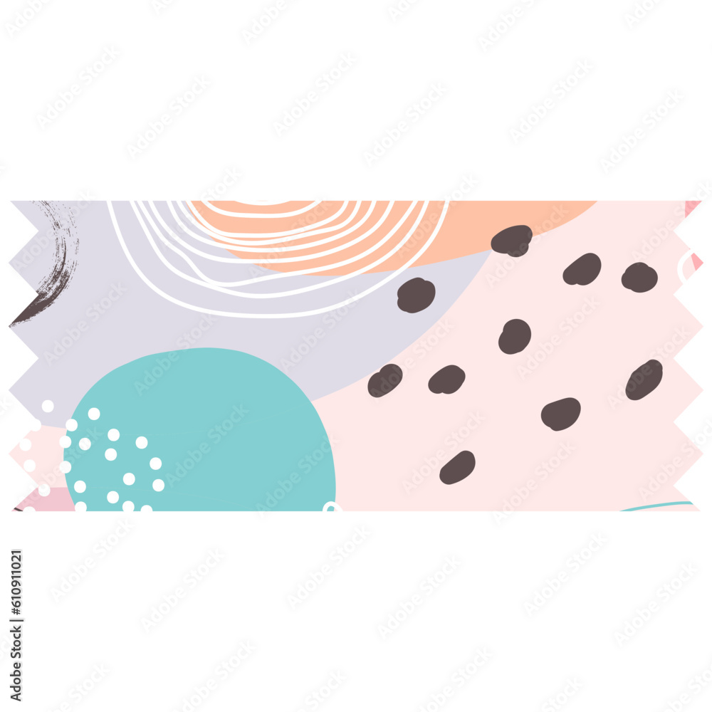 Pastel abstract washi tape