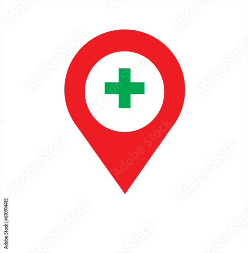 hospital location vector icon