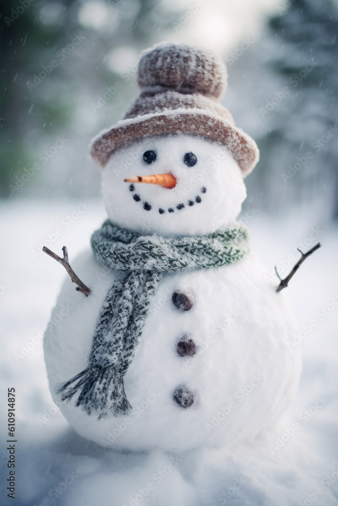 Obraz premium Snowman. Generative AI