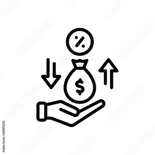 Black line icon for lender 