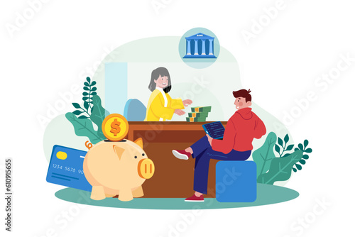 Teller providing customers with basic banking services such as cash withdrawals and deposits.