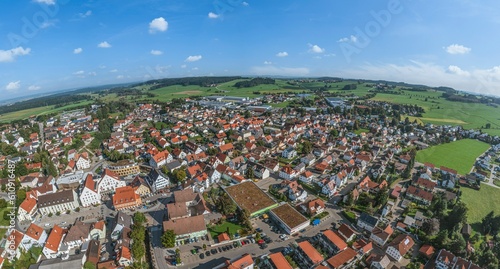 Bild auf Leinwand Ausblick auf Ottobeuren an der oberschwäbischen Barockstraße