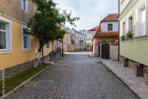 Street of Old Town quarter in Kamianets-Podilskyi  Ukraine