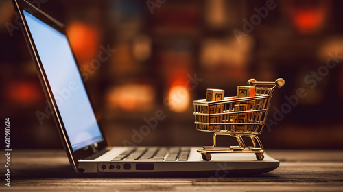 E-commerce online shopping, persuasive shopping. AI Generated.