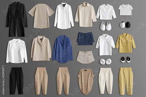 Clean and Classic  Isolated Basic Clothes