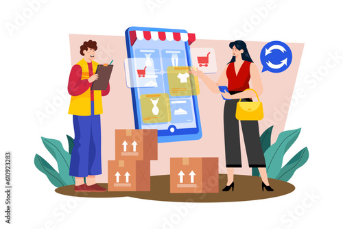 Returns and exchanges specialist assists with returns and exchanges.