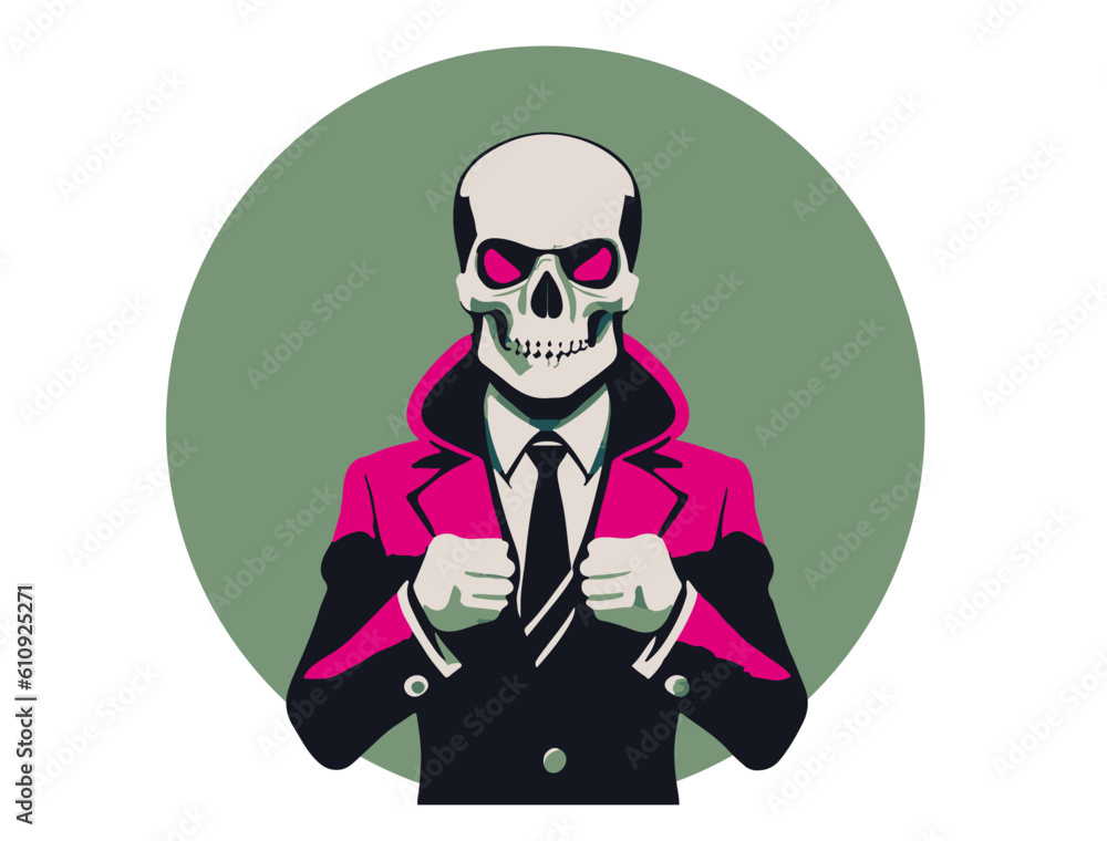 skeleton in the suit