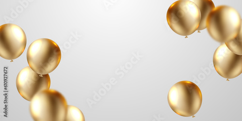 golden ball background for party decoration vector illustration