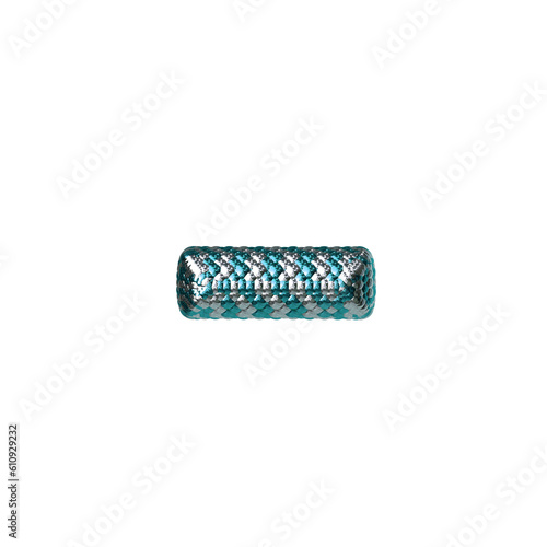 Symbol made of turquoise and silver like the scales of a snake photo