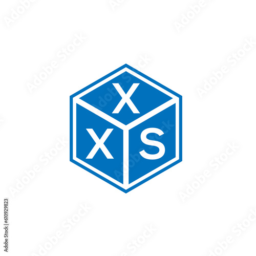 XXS letter logo design on black background. XXS creative initials letter logo concept. XXS letter design.
 photo