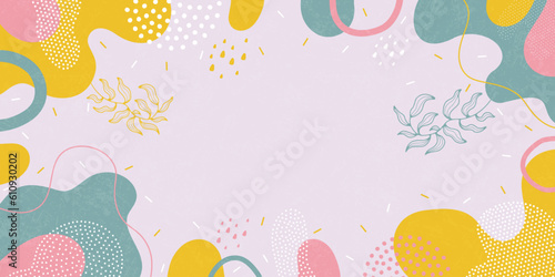 Background pattern, abstract colored shapes. Modern minimalism trendy pattern background. Vector background.
