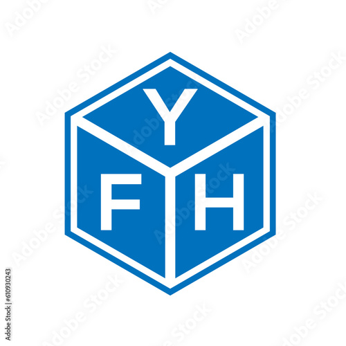 YFH letter logo design on white background. YFH creative initials letter logo concept. YFH letter design. 