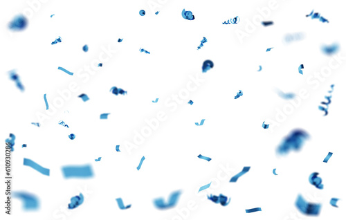 Anniversary celebration blue confetti with glitter particle.