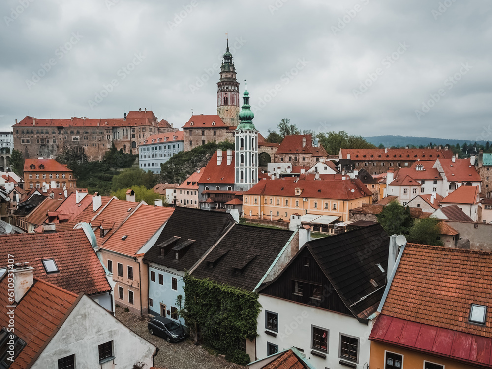 Cesky Krumlov. General panoramic view of the city. Czech Republic Cesky Krumlov. General panoramic view of the city. Czech Republic