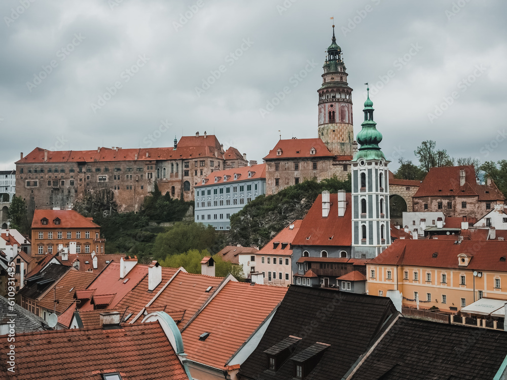 Cesky Krumlov. General panoramic view of the city. Czech Republic Cesky Krumlov. General panoramic view of the city. Czech Republic