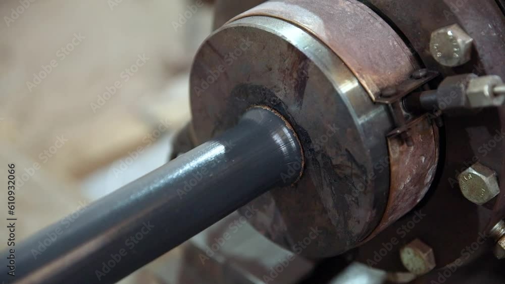 Pipe manufacturing plant. Pipe plant. Iron pipe welding. Pipe expansion. Sparks of welding. Tap. Factory. Machine tools. Production. Heavy industry. Pipe manufacturing plant. Pipe plant. Iron pipe welding. Pipe expansion. Sparks of welding. Tap. Factory. Machine tools. Production. Heavy industry.