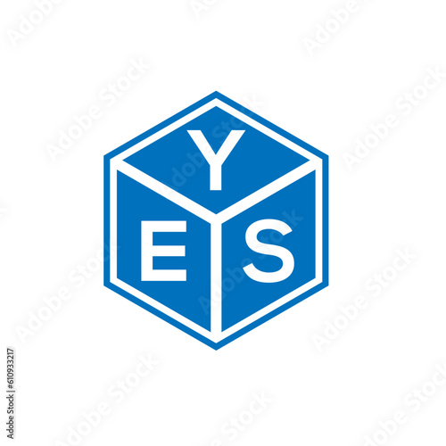 YES letter logo design on white background. YES creative initials letter logo concept. YES letter design. 