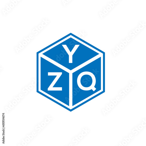 YZQ letter logo design on white background. YZQ creative initials letter logo concept. YZQ letter design. 