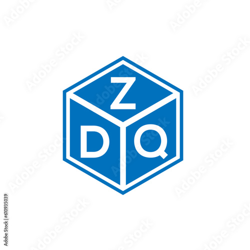 ZDQ letter logo design on white background. ZDQ creative initials letter logo concept. ZDQ letter design. 