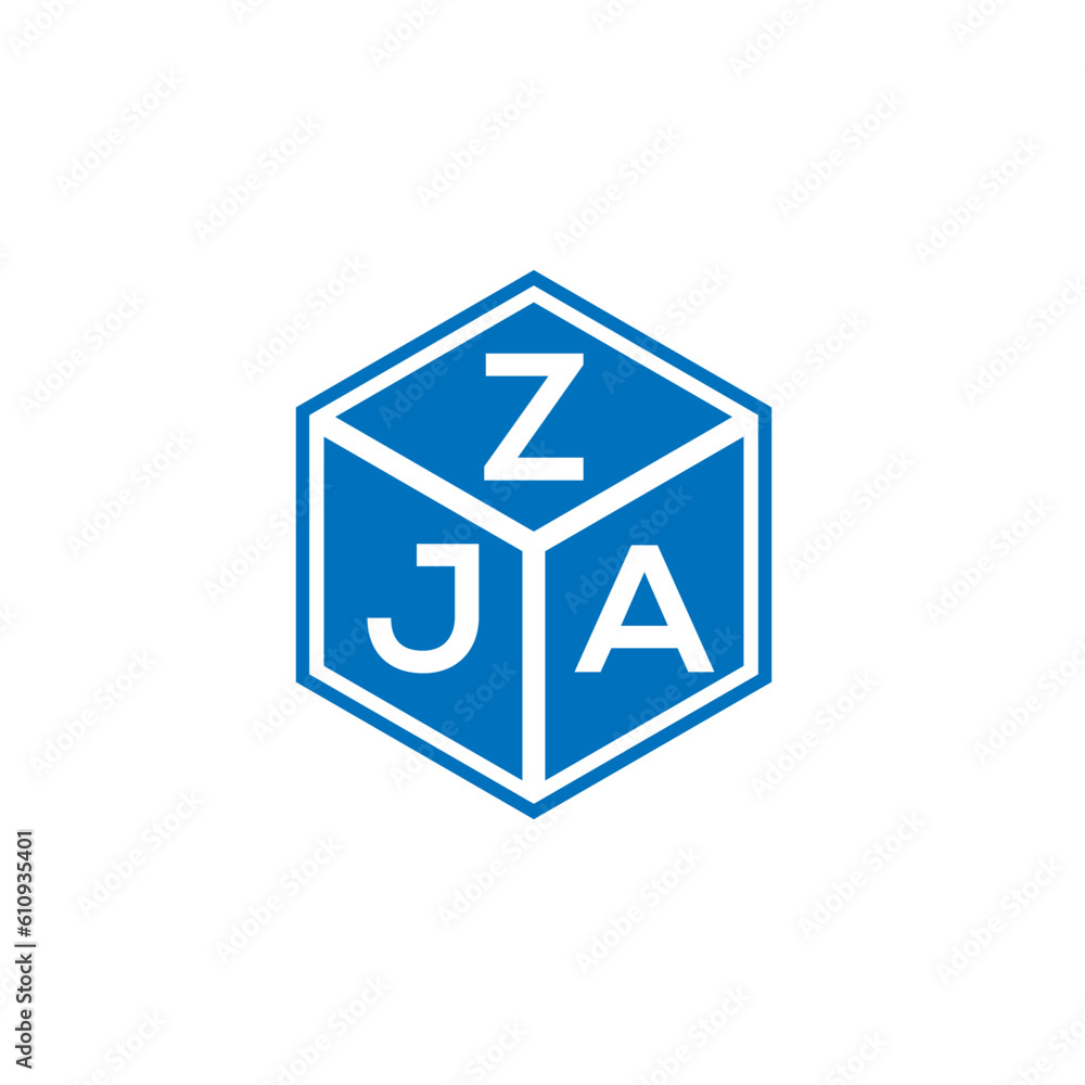 ZJA letter logo design on white background. ZJA creative initials letter logo concept. ZJA letter design.
