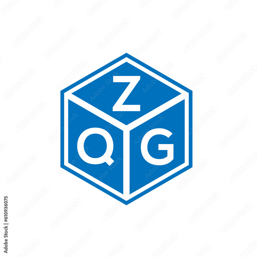 ZQG letter logo design on white background. ZQG creative initials letter logo concept. ZQG letter design.
