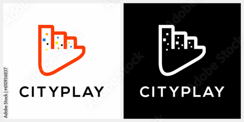 city play building urban logo design icon symbol illustration vector eps 10.