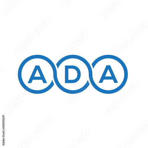ADA letter logo design on white background. ADA creative initials letter logo concept. ADA letter design.
