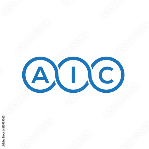 AIC letter logo design on white background. AIC creative initials letter logo concept. AIC letter design. 