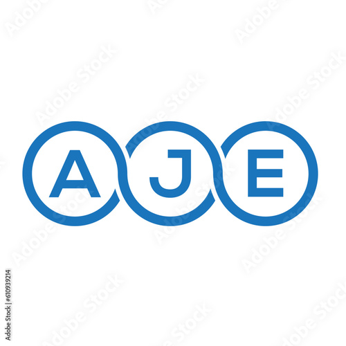 Fototapeta Naklejka Na Ścianę i Meble -  AJE letter logo design on white background. AJE creative initials letter logo concept. AJE letter design.
