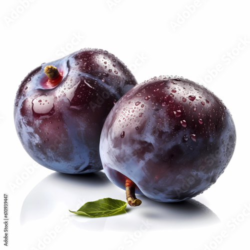Isolated white plum