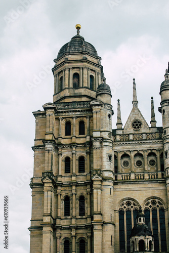 Scenic view of ancient building of Roman Catholic Church of Our Lady, Dijon, France