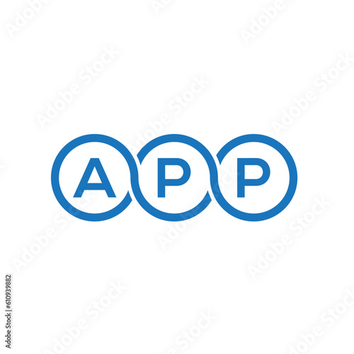 APP letter logo design on white background. APP creative initials letter logo concept. APP letter design.
