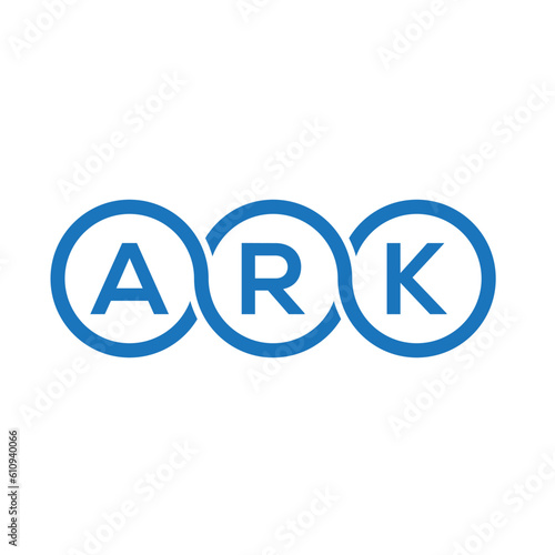 ARK letter logo design on white background. ARK creative initials letter logo concept. ARK letter design.
