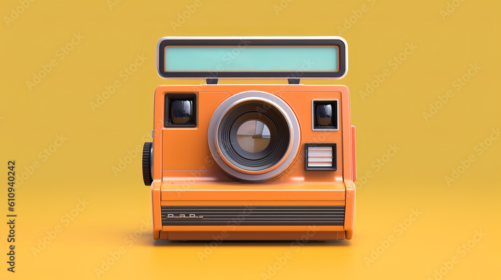 Fototapeta premium polaroid clipping path, Bright color. Generative Ai