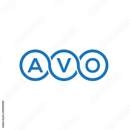 AVO letter logo design on white background. AVO creative initials letter logo concept. AVO letter design. 