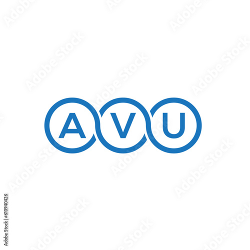 AVU letter logo design on white background. AVU creative initials letter logo concept. AVU letter design. 