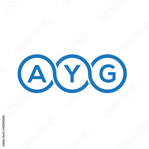 AYG letter logo design on white background. AYG creative initials letter logo concept. AYG letter design. 