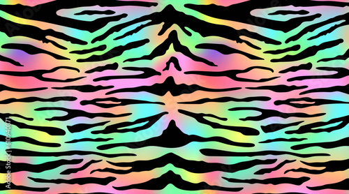 Photography Trendy Neon Tiger pattern horizontal background